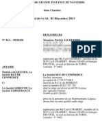 COPIE Privée - RueduCommerce vs Copie France TGI Nanterre 2 décembre 2011