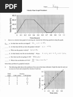 Position-Time Graph Practice Worksheet | PDF | Speed | Velocity