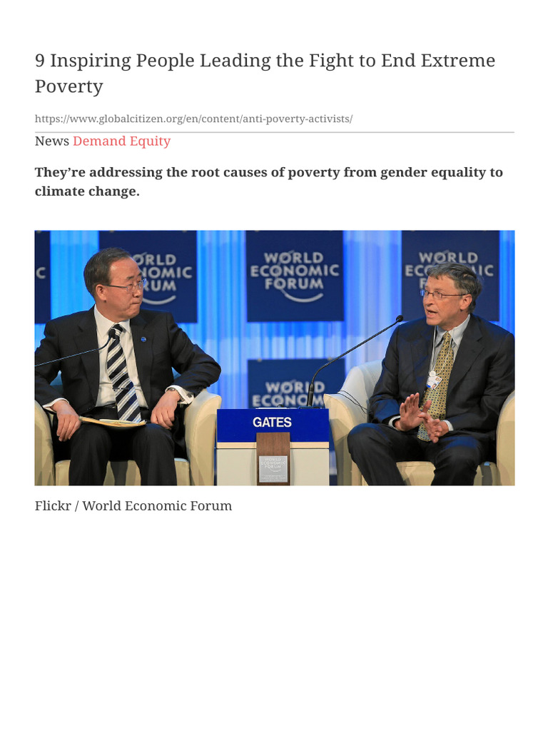 Inspiring Leaders Against Extreme Poverty | PDF | Poverty | Poverty ...
