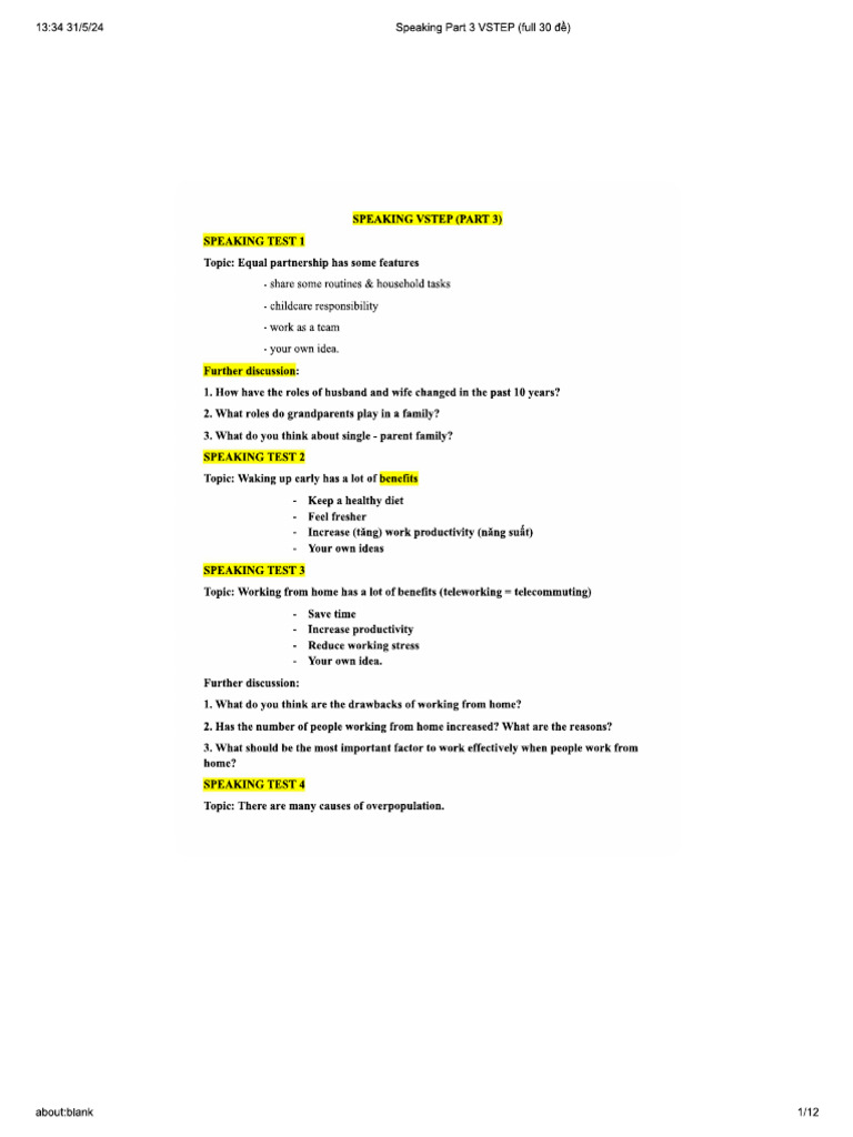 Speaking Part 3 New Pdf