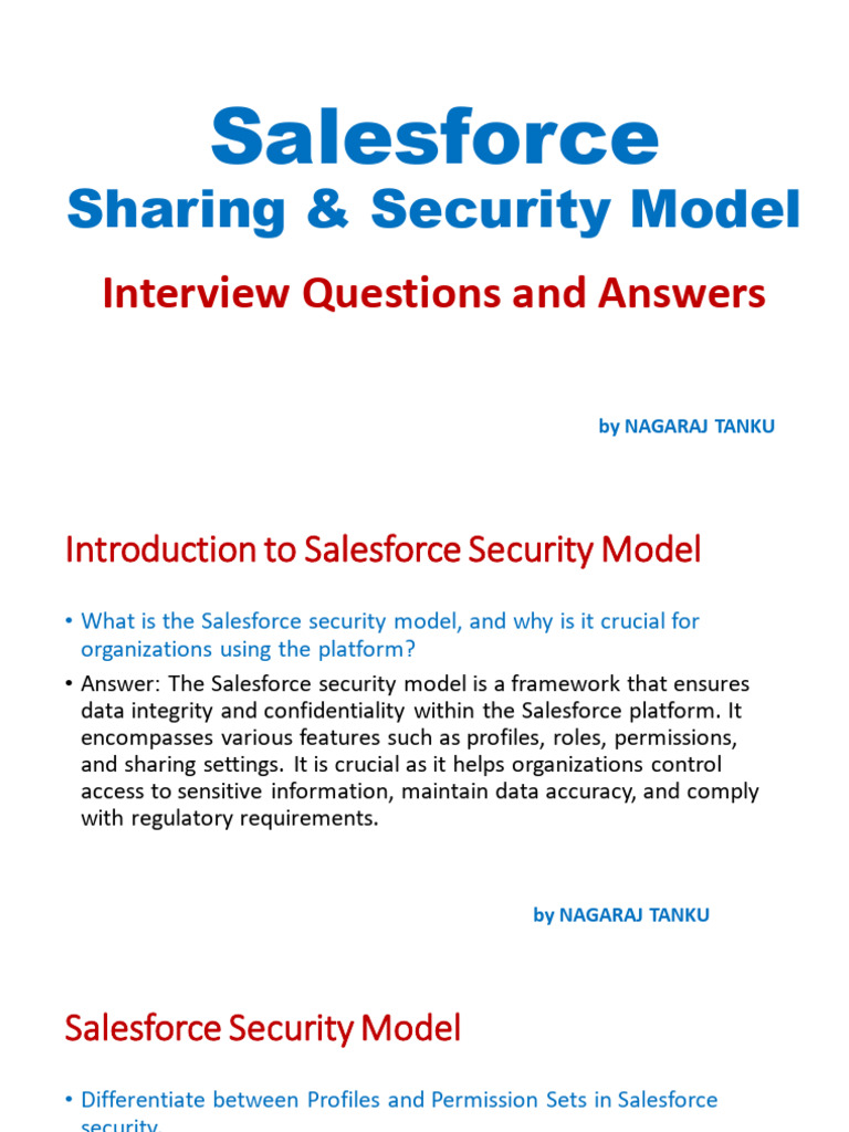 Salesforce Security Model Q&A Guide | PDF | Computer Security | Security