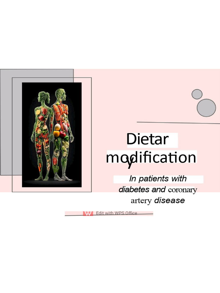 Dietary Modifications for Diabetes & CAD | PDF | Diabetes | Coronary ...