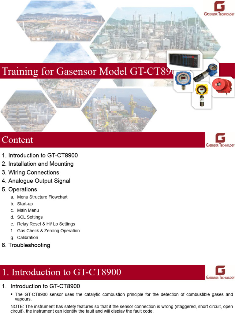 GT-CT8900 Gas Detector Training Guide | PDF | Relay | Computer Engineering