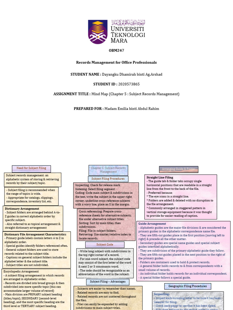 OBM247 Subject Records Management | PDF | Database Index | Computer File