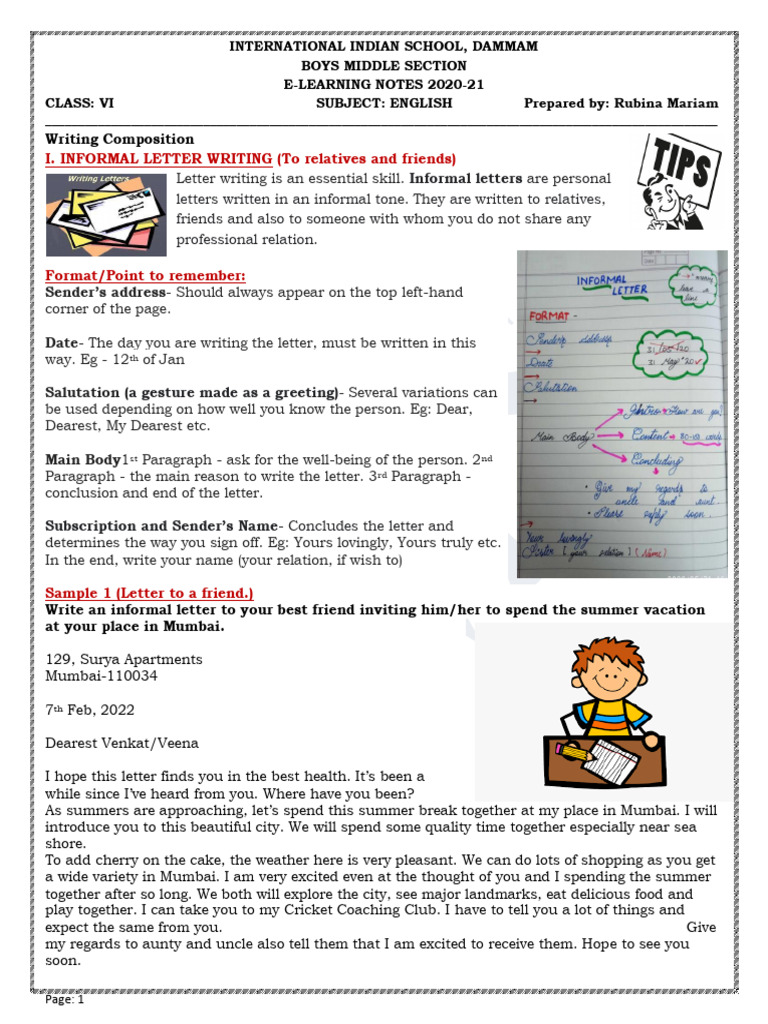 Class 6 English Composition Guide | PDF | Paragraph | Love