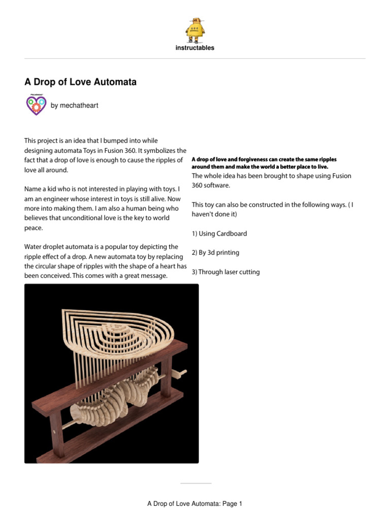 Heart-Shaped Automata in Fusion 360 | PDF