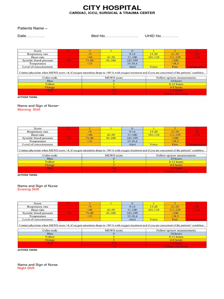 MEWS sheet-1 (2) | PDF