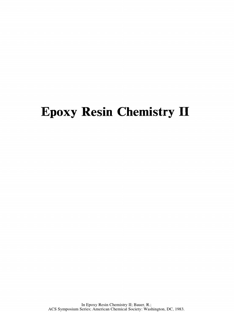 Epoxy Resin Chemistry II by Ronald S. Bauer (Eds.) | PDF | Epoxy ...