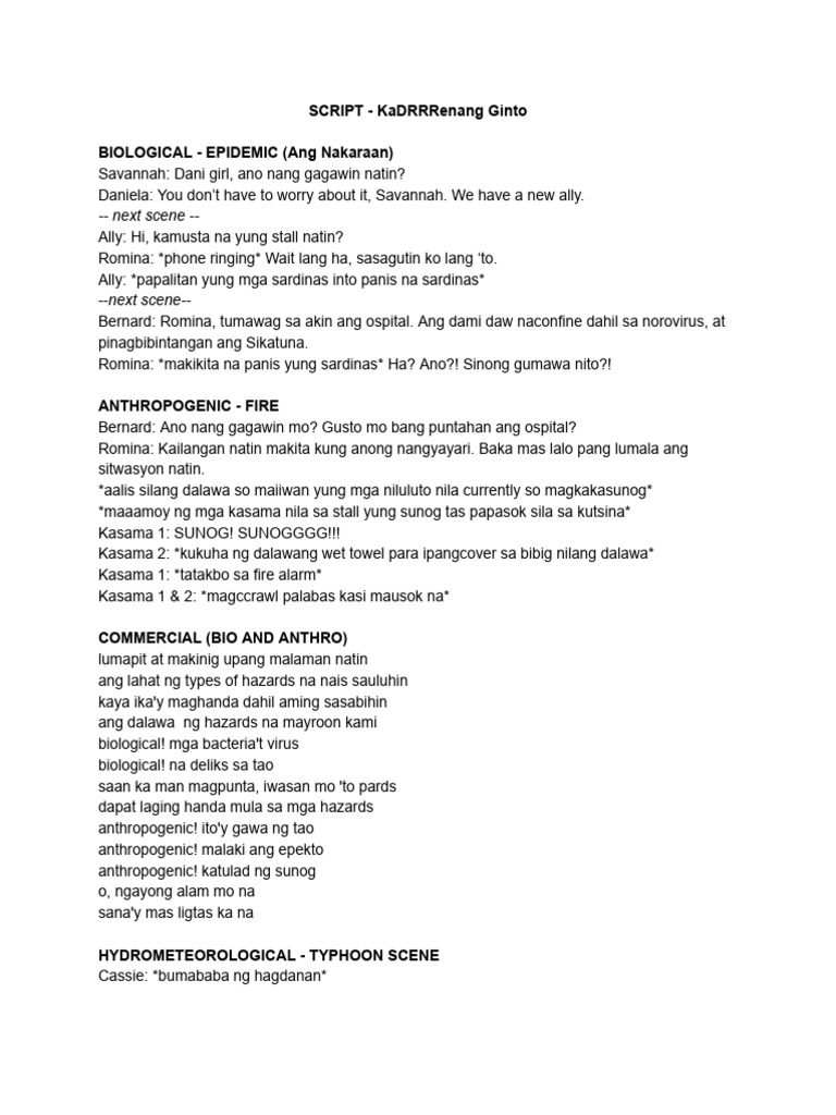 scRIPT DRRR | PDF