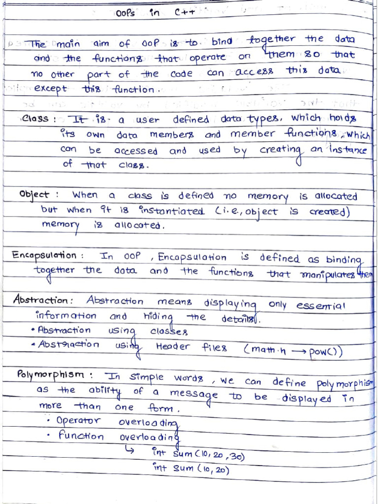 C++ Object-Oriented Programming Concepts | PDF | C++ | Object Oriented ...