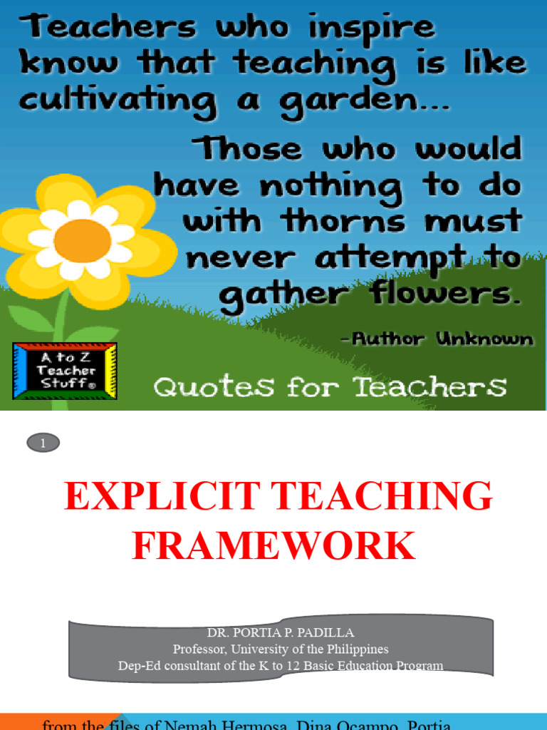 Explicit Instruction Framework Overview | PDF | Lesson Plan | Learning