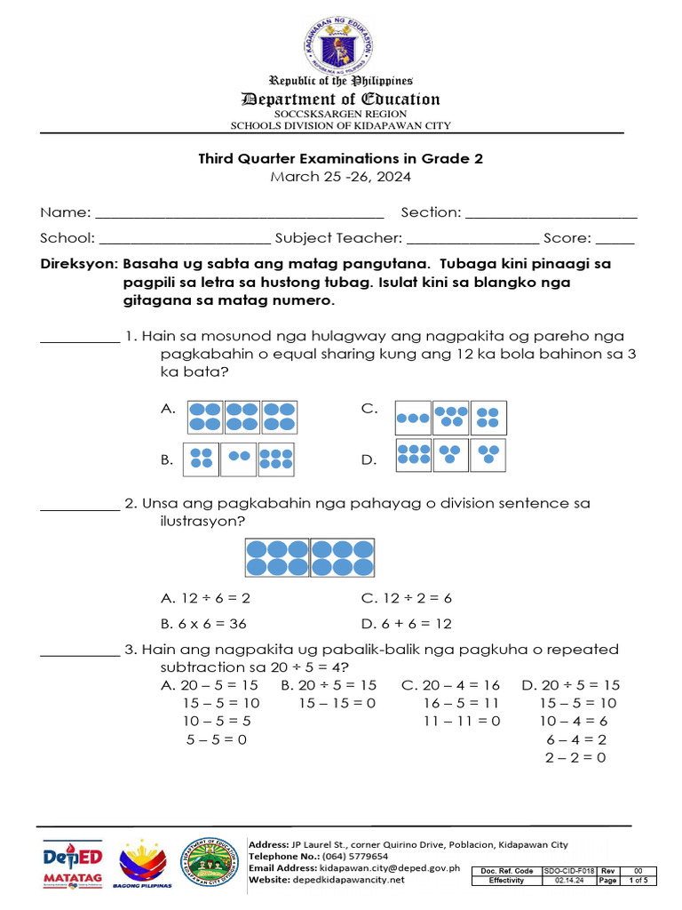 Math 2 - Q3 | PDF