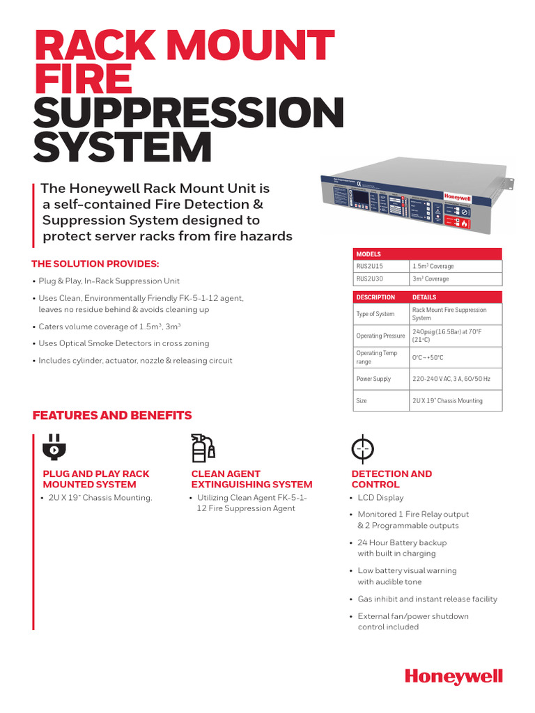 Rack Mount Fire Suppression System PDF Power Supply Electrical