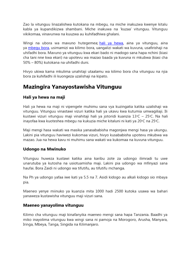 Kilimo Cha Vitunguu Pdf