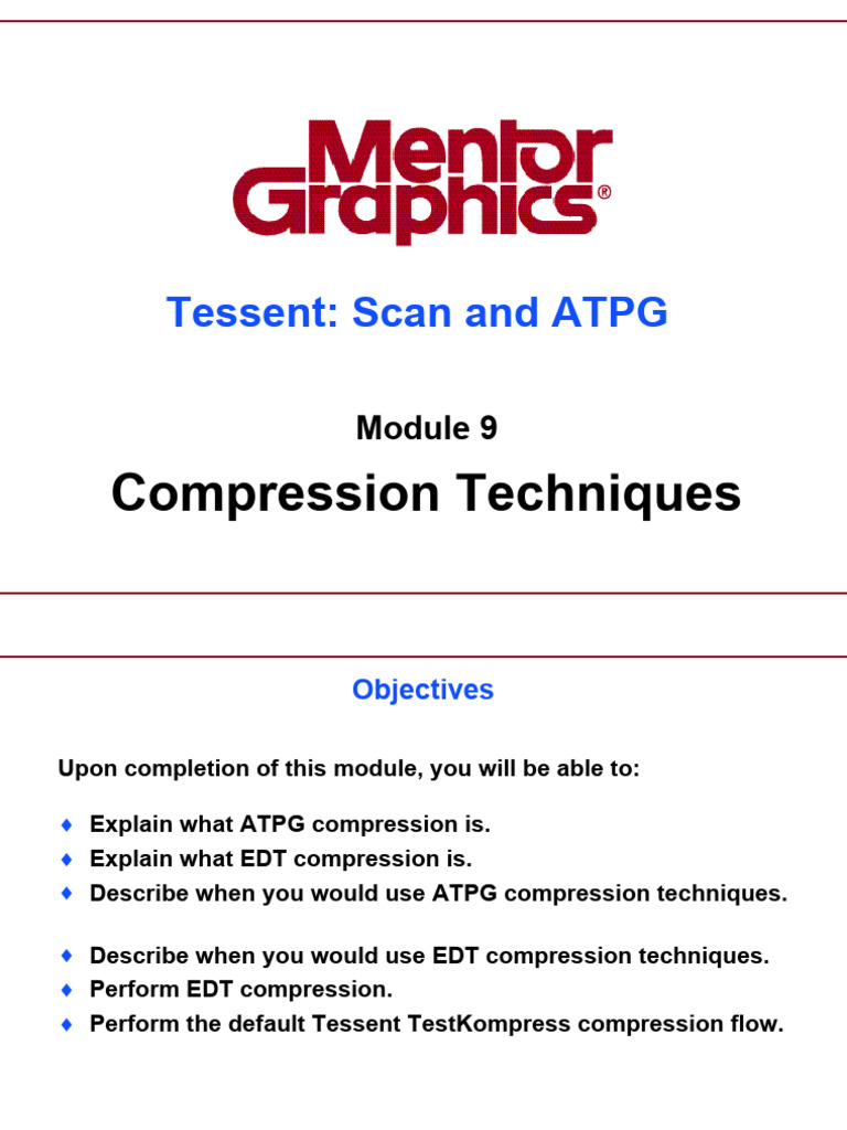 ATPG and EDT Compression Techniques | PDF | Data Compression | Electronics
