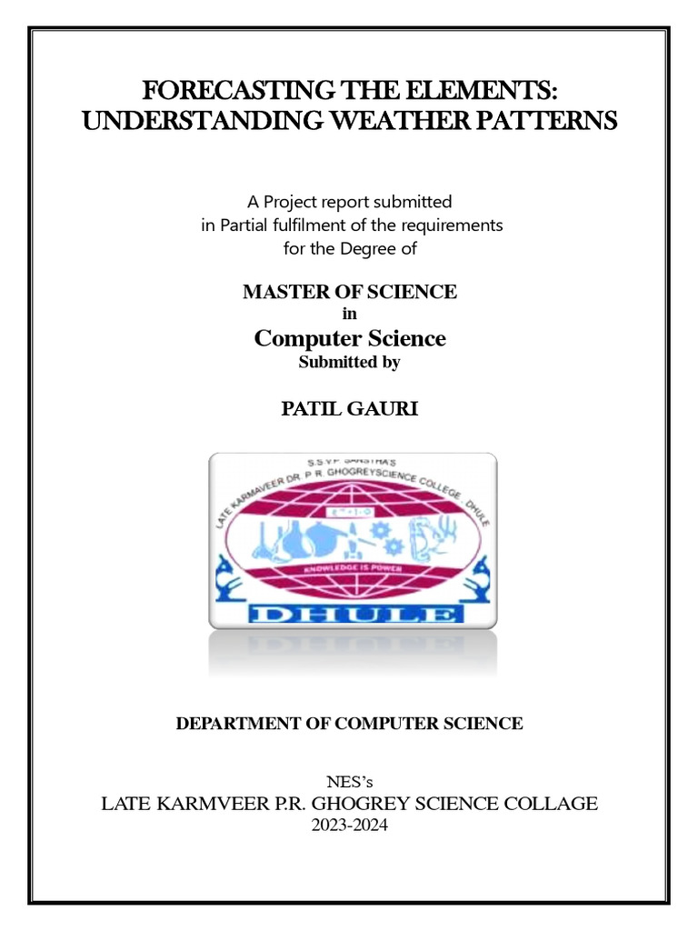 Weather Forecasting Pdf Weather Forecasting Meteorology