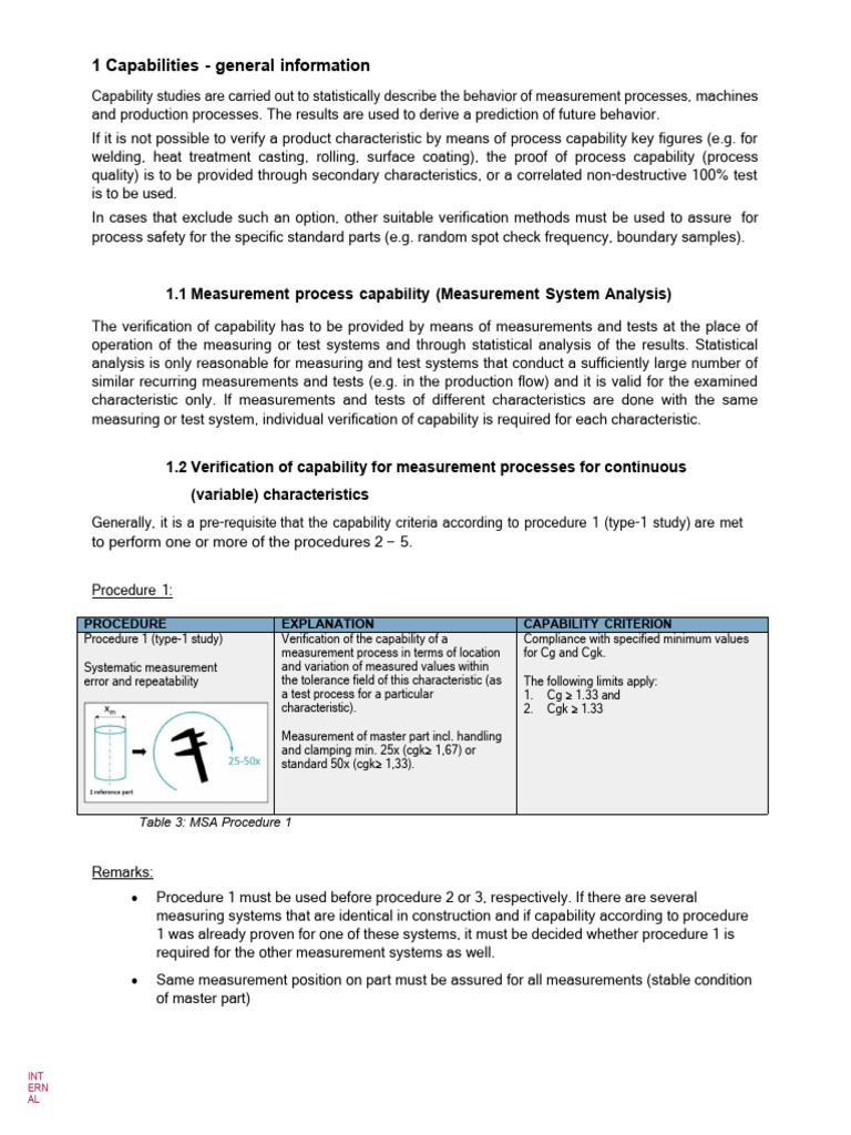 Measurement Process Capability Procedures | PDF | Verification And ...