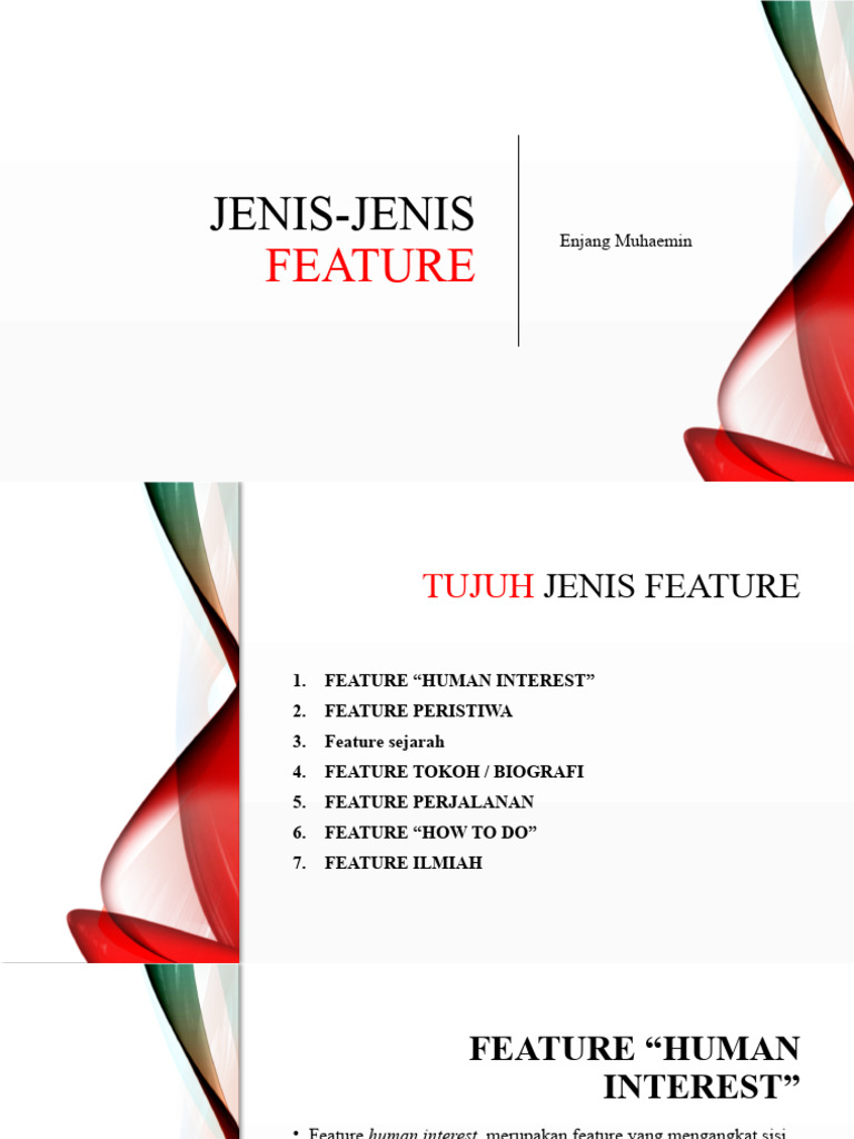 Jenis-Jenis Feature dalam Jurnalisme | PDF | Ilmu Sosial