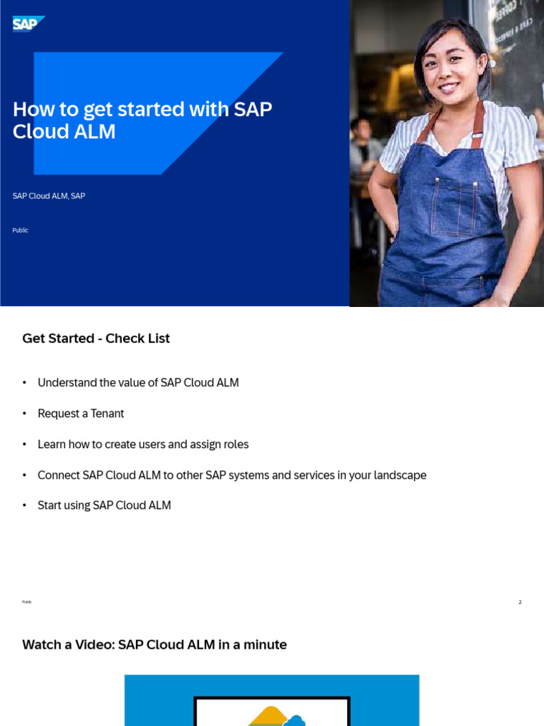 Getting Started with SAP Cloud ALM | PDF | Cloud Computing | Authentication