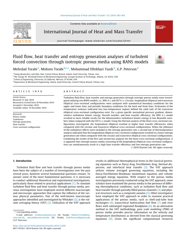 ###Review of Porous Media | PDF | Turbulence | Fluid Dynamics