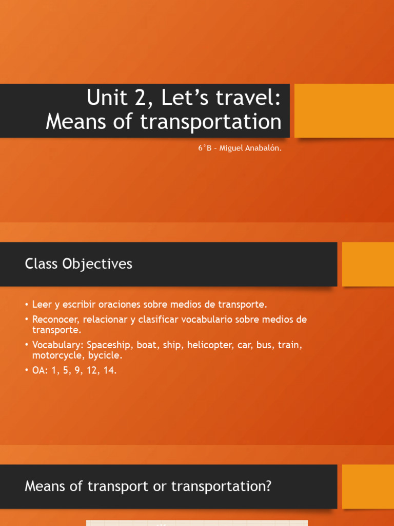 Unit 2 Let S Travel Pdf