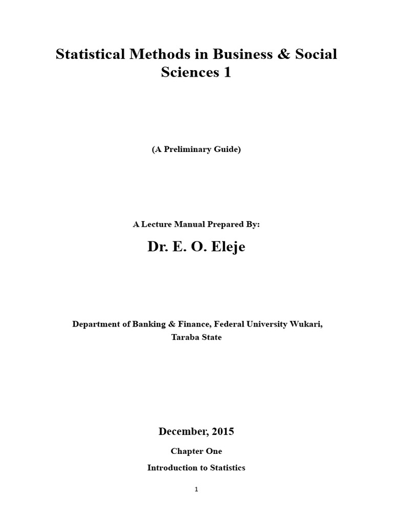 Business & Social Statistics Guide | PDF | Sampling (Statistics ...