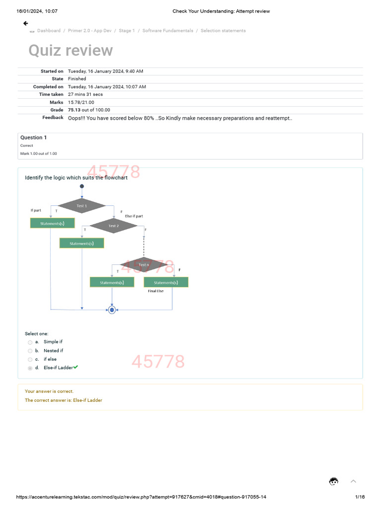 Software Fundamentals Quiz Review | PDF | Control Flow | Mathematical Logic