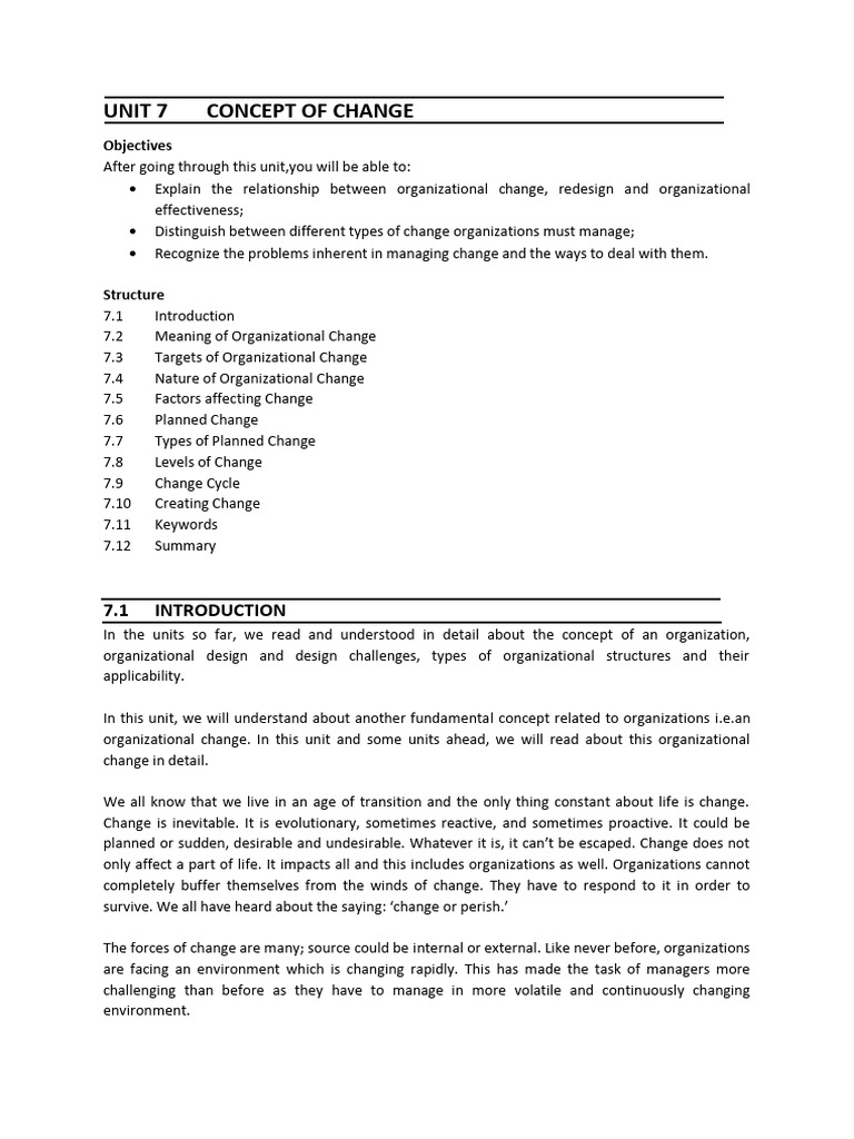 Understanding Organizational Change Concepts | PDF | Human Resources ...