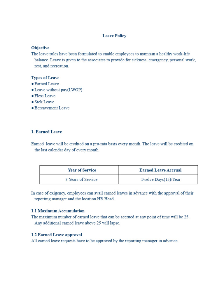Leave Policy - Welfra Investment | PDF | Sick Leave | Private Law