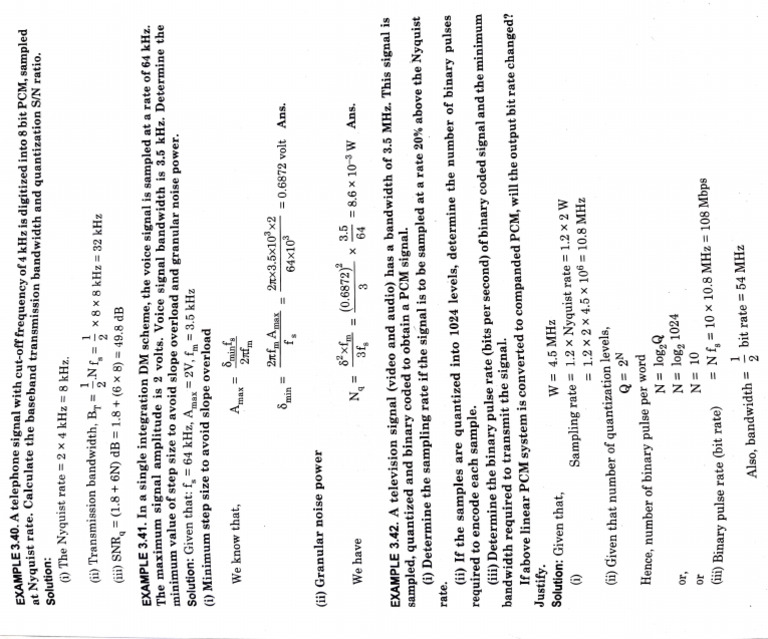 3 4 PCM Numericals and Line Codes 4 | PDF | Sampling (Signal Processing ...