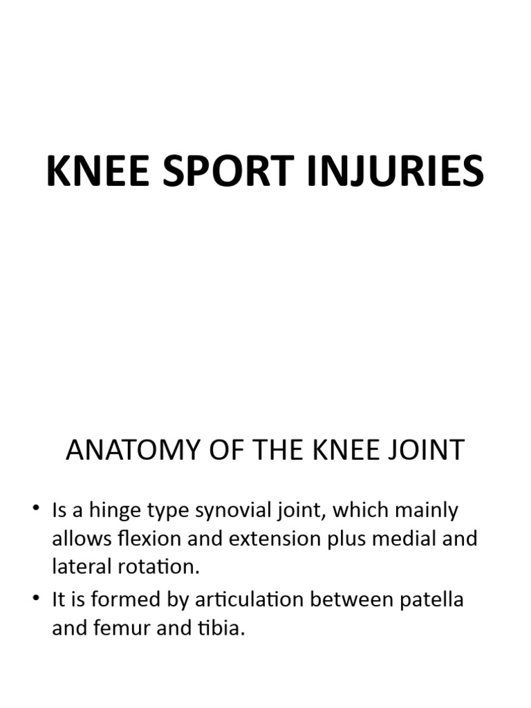 Knee Joint Anatomy and Injury Overview | PDF | Knee | Limbs (Anatomy)