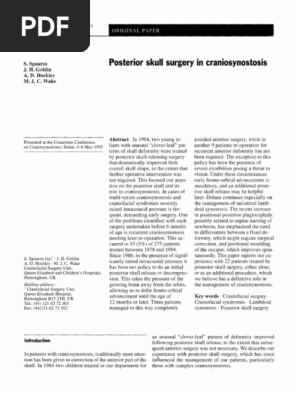 posterior skull surgery in craniosynostosis
