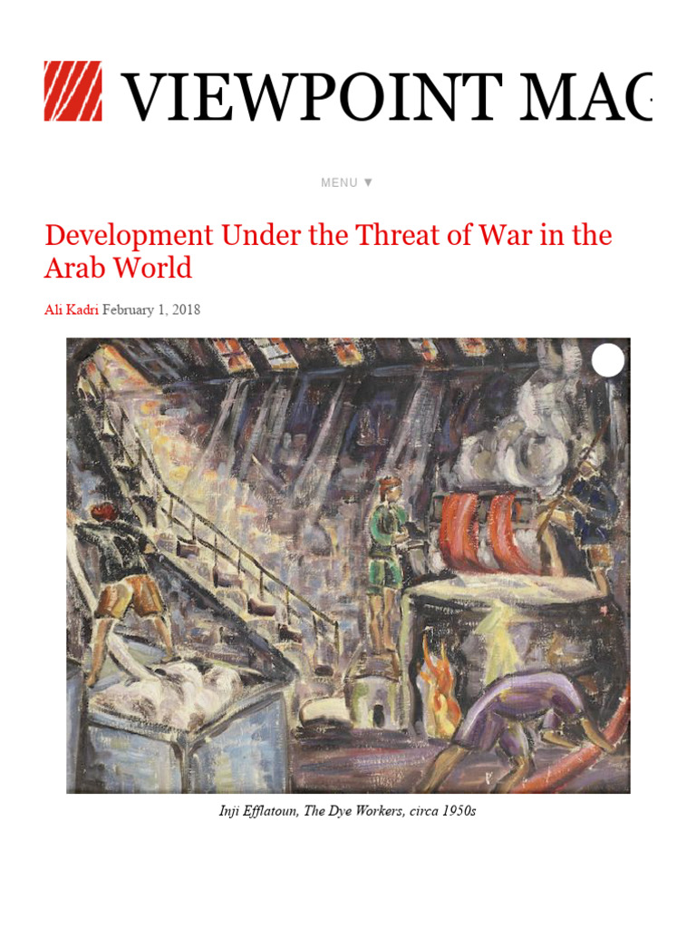 Development Under The Threat of War in The Arab World - Viewpoint ...