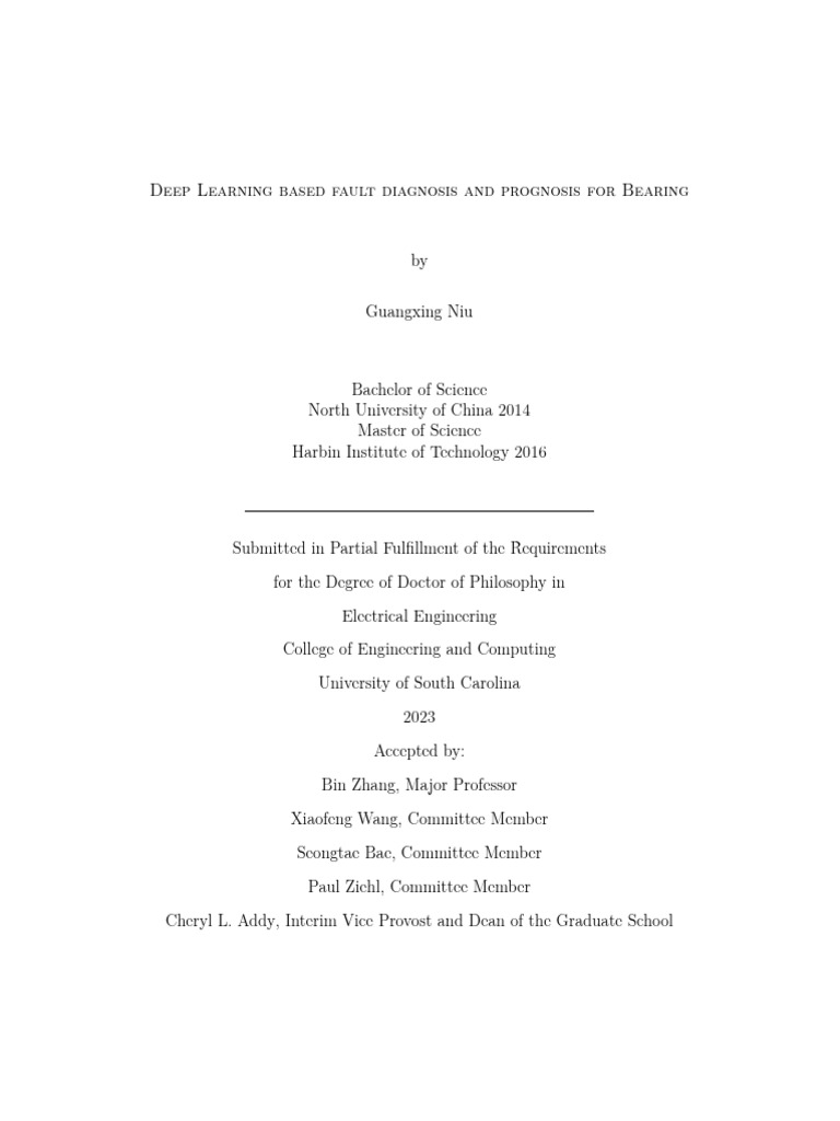 Deep Learning Based Fault Diagnosis and Prognosis For Bearing | PDF ...