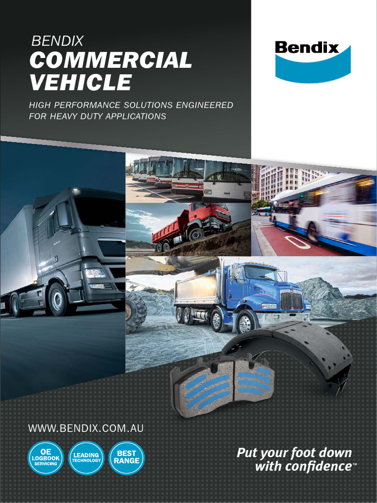 Bendix Brake Pads Commercial Vehicle 8pp Brochure PRJ 06952 2018 | PDF ...