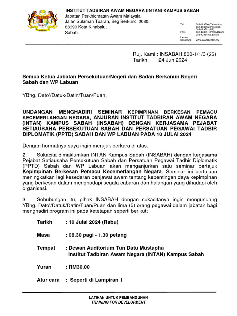 Surat Undangan Seminar - Signed PW | PDF