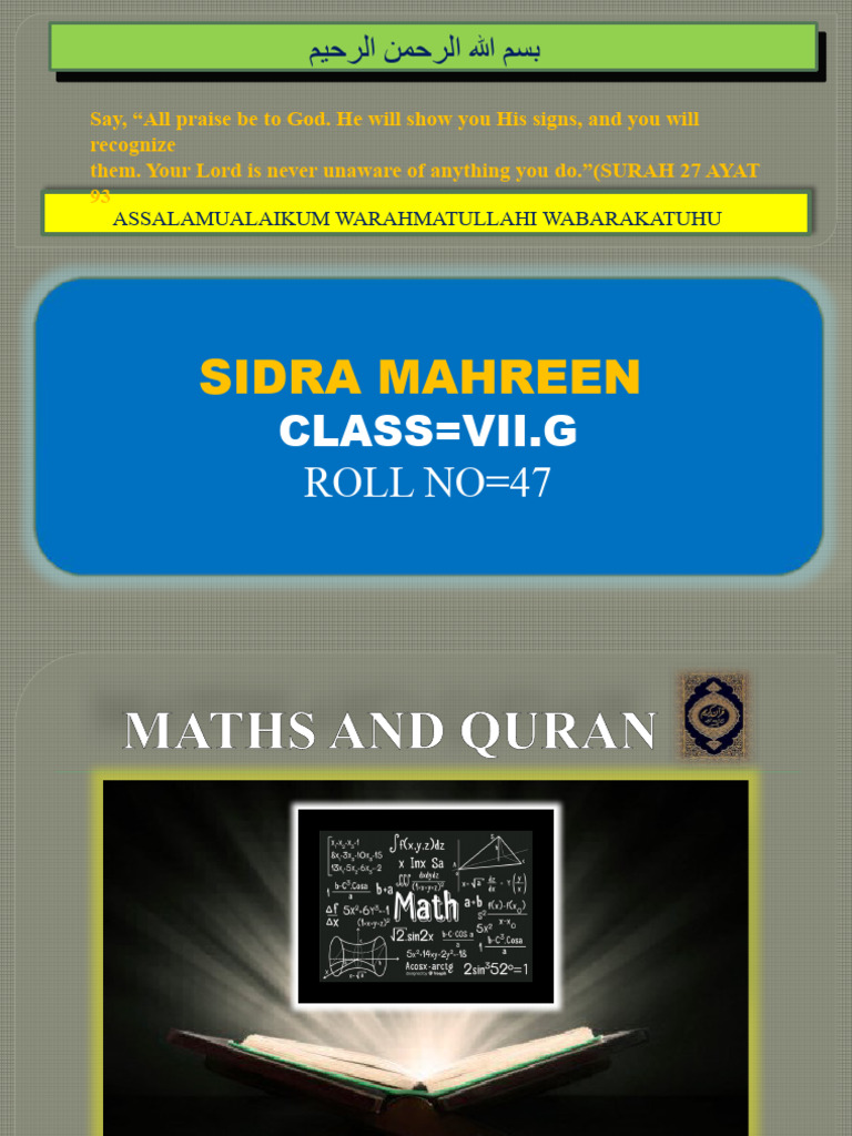 MATH AND QURAN | PDF | Quran | Islam