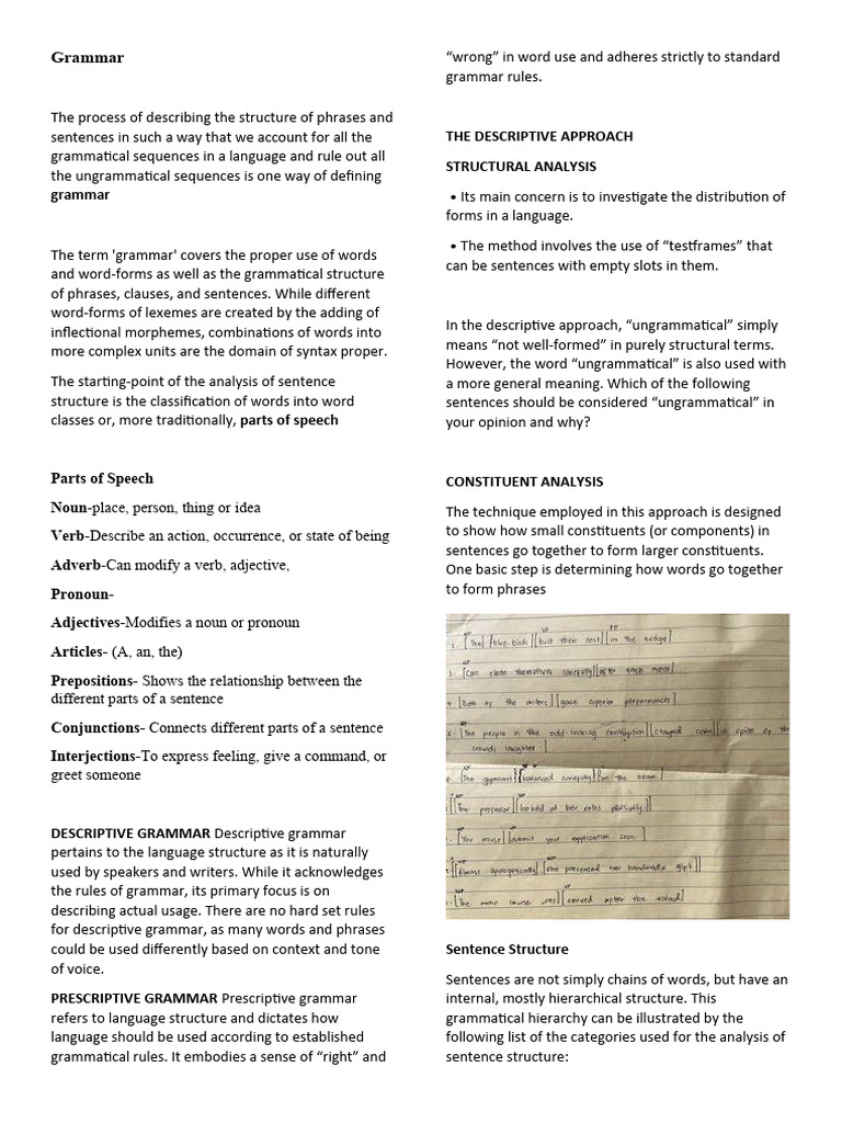 Understanding Grammar and Syntax | PDF | Phrase | Semantics