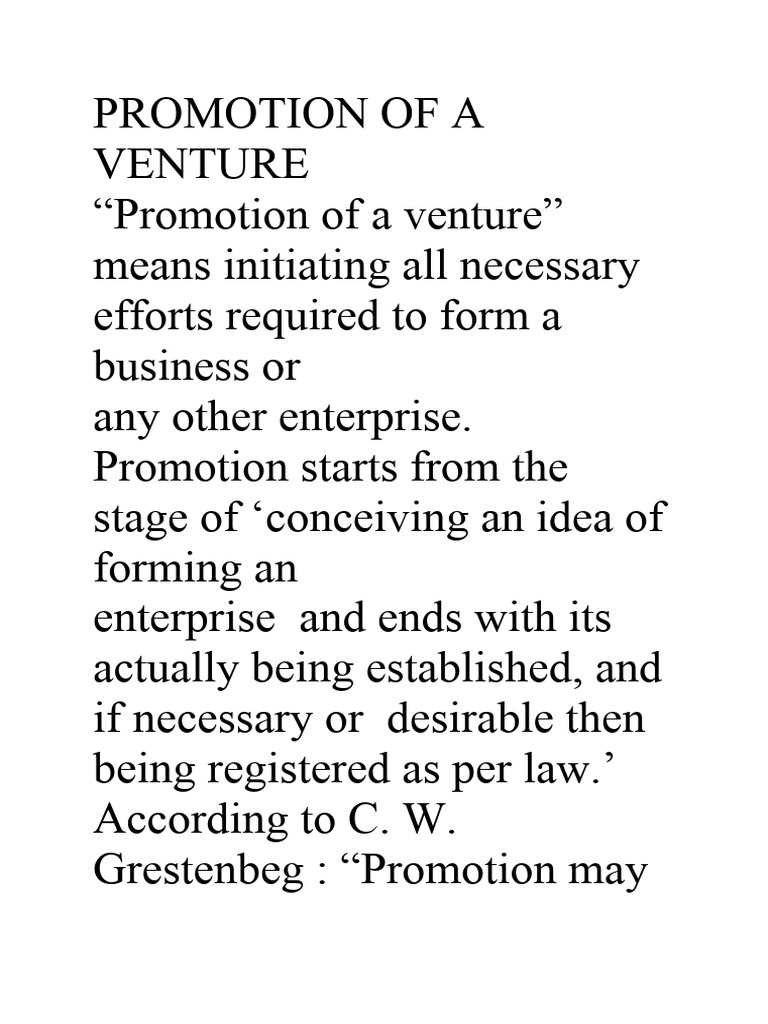 Picture of UNIT 3 NEW VENTURE PROMOTION | Download Free PDF | Business Plan ...