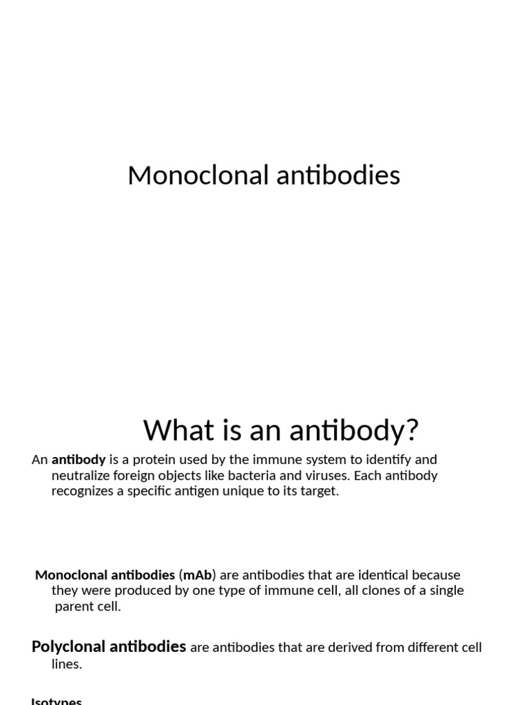 Understanding Monoclonal Antibodies | PDF | Antibody | Monoclonal Antibody
