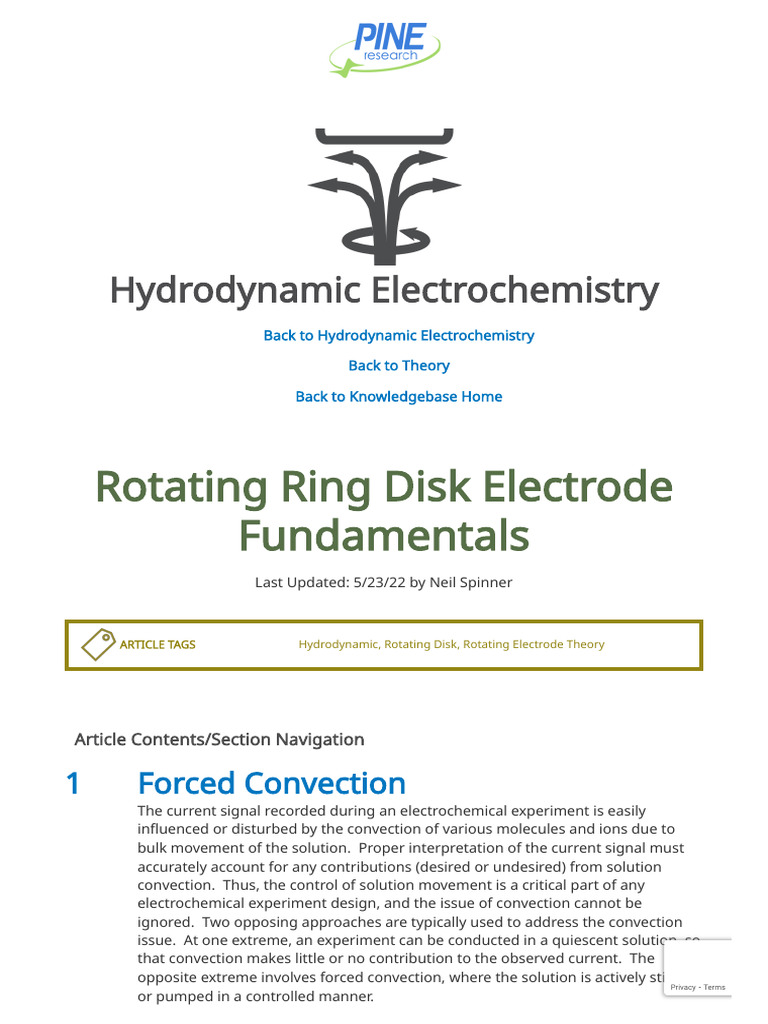 Rotating Ring Disk Electrode Fundamentals Pine Research