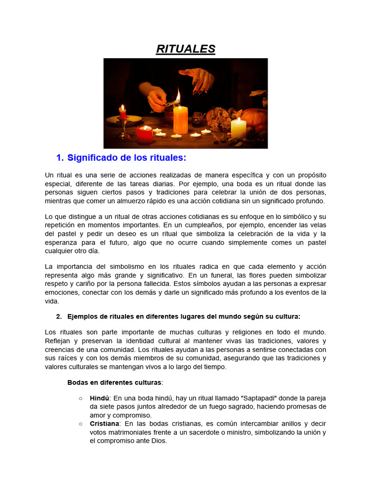Significado y Ejemplos de Ritual | PDF | Rituales | Boda