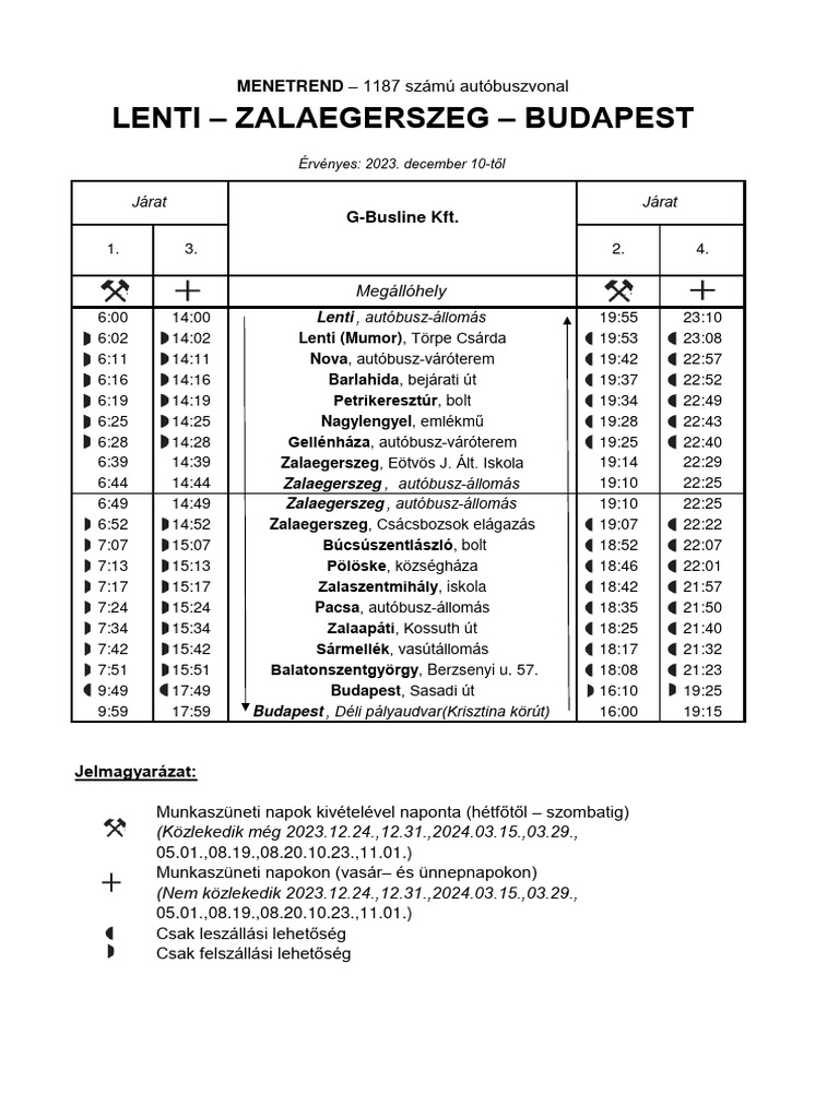 Menetrend | PDF