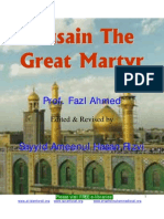 Hussain The Great Martyr (By Prof. Fazal Ahmed)