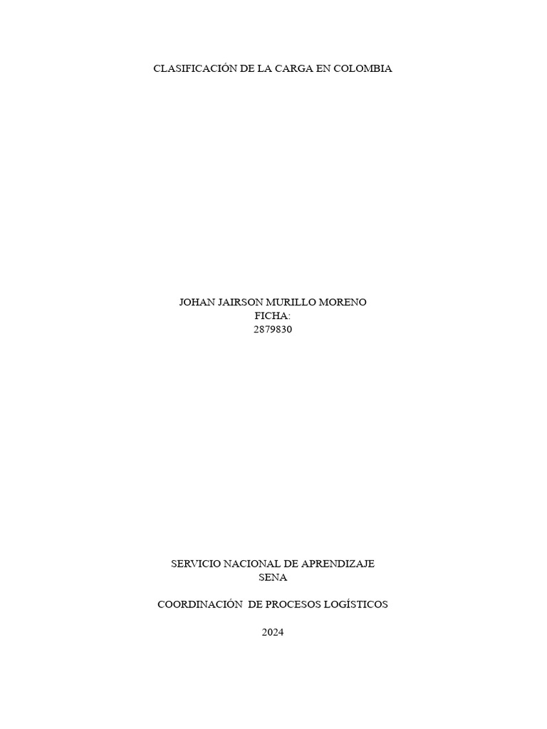 clasificaci-n-de-la-carga-en-colombia-pdf-log-stica-transporte