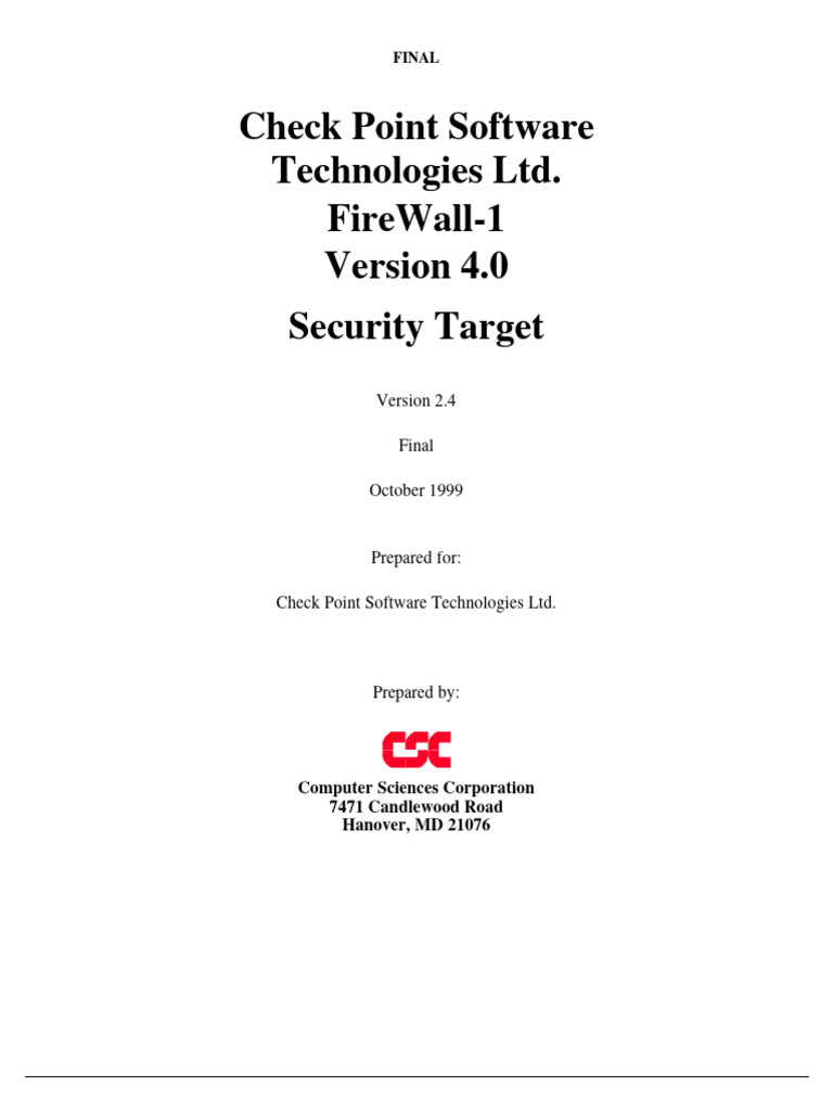 Check Point Software Technologies Ltd. | PDF | Firewall (Computing ...