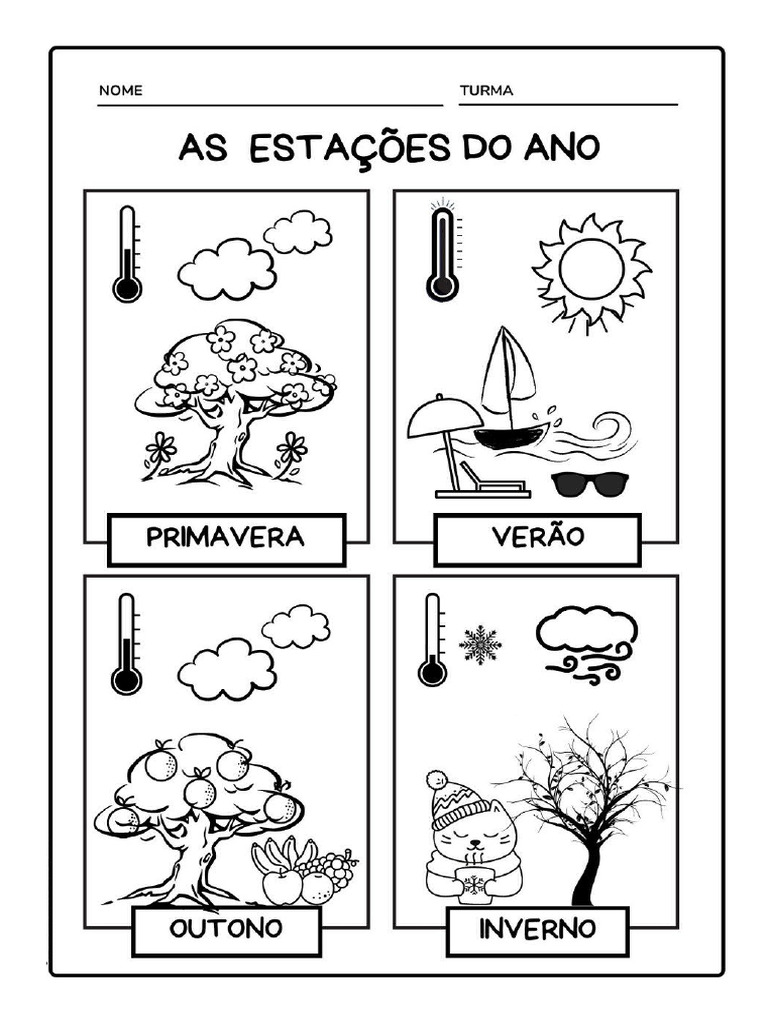 Atividade Estações Do Ano | PDF