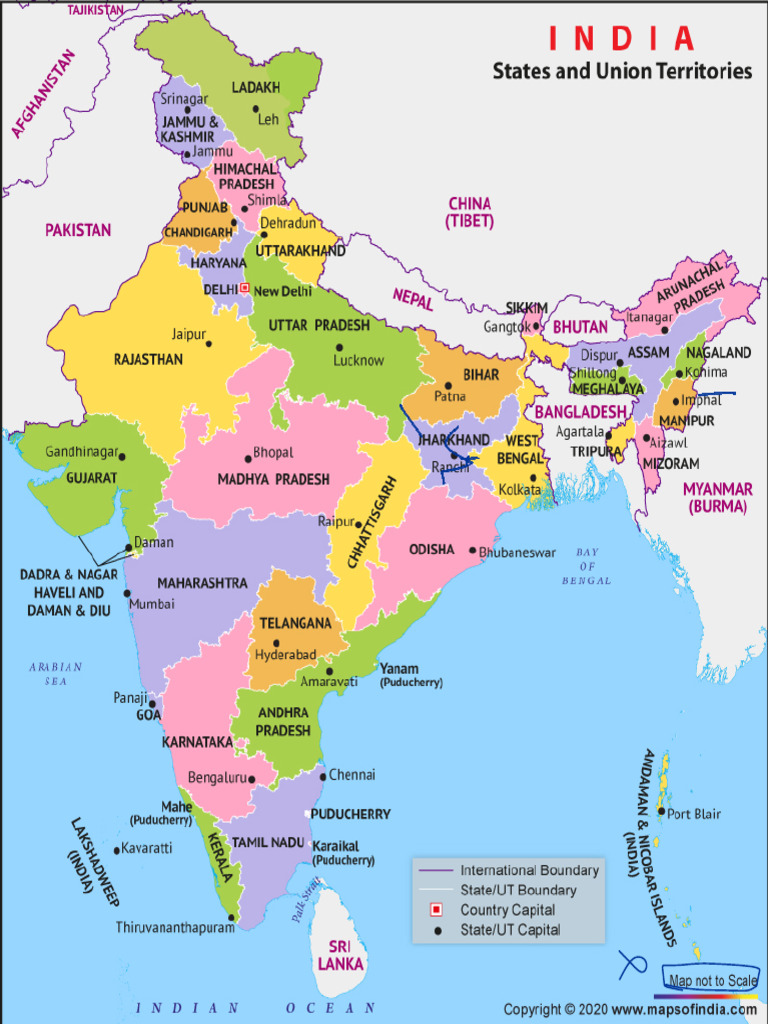 India (Political Map) | PDF