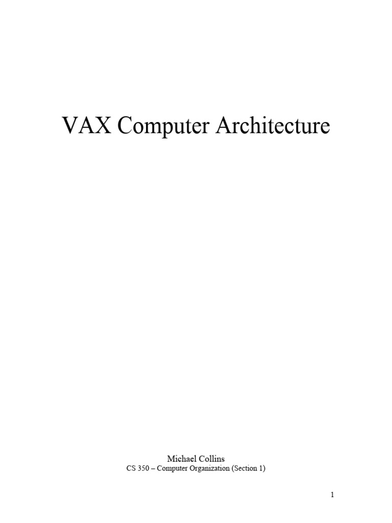 DEC's VAX by Michael Collins 2002 SPR | PDF | Integer (Computer Science ...