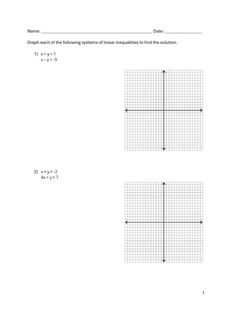 Graphing Linear Inequalities Solutions | PDF | Teaching Methods & Materials